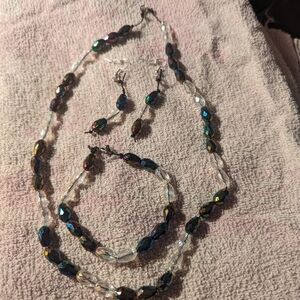 Necklace, earrings, bracelet set